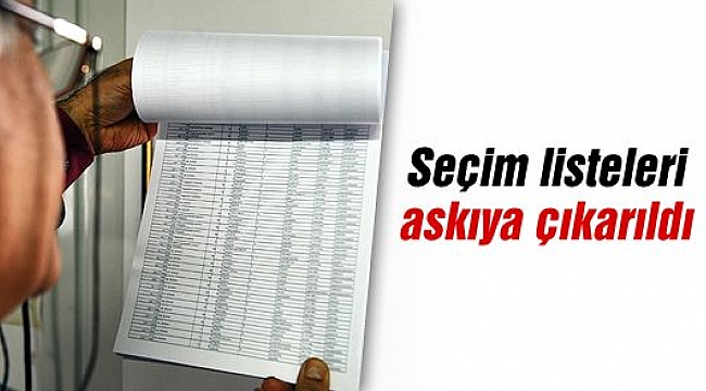 Seçmen Listeleri Muhtarlıklarda Askıya Asıldı