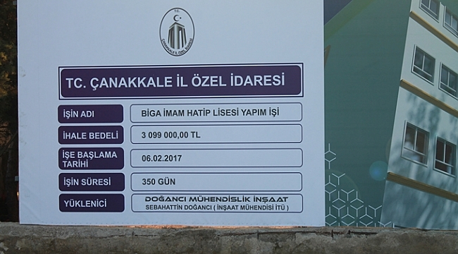 Biga'ya Yeni İmam Hatip Lisesi