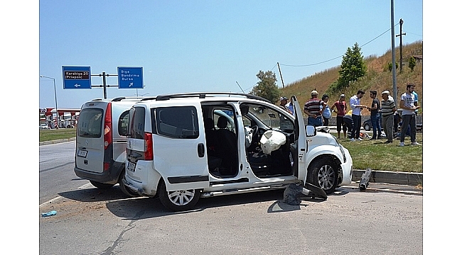 Biga'da trafik kazası: 1 yaralı