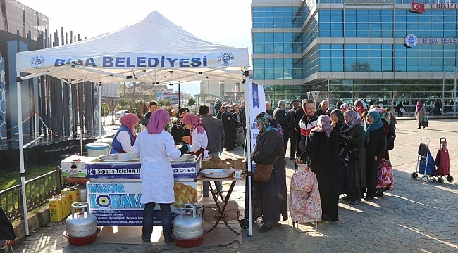 Biga Belediyesi'nden kandilde lokma ikramı