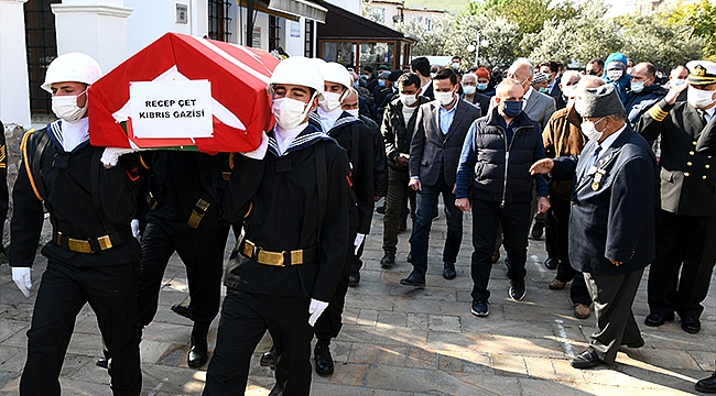 KIBRIS GAZİSİ RECEP ÇET, DUALARLA SON YOLCULUĞUNA UĞURLANDI