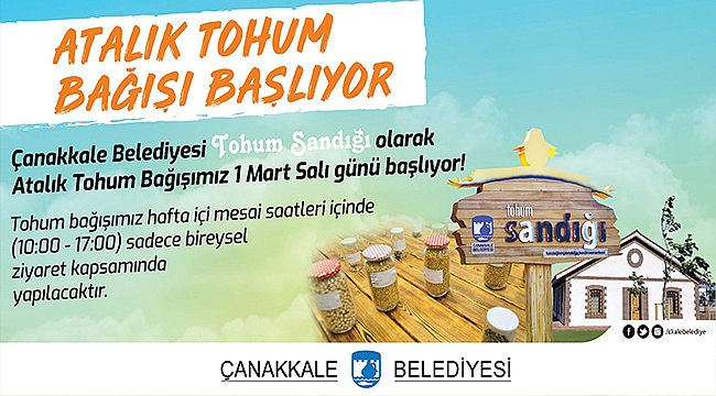 ATALIK TOHUM BAĞIŞI BAŞLIYOR