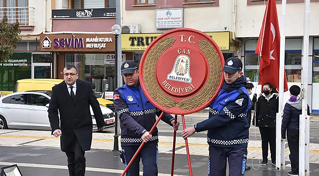 ÇAN'DA 18 MART TÖRENLE KUTLANDI