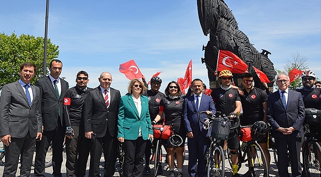 "ÇANAKKALE'NİN EVLATLARI ATASININ İZİNDE" BİSİKLET TURUNUN STARTI VERİLDİ