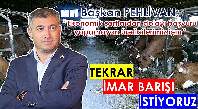 "TEKRAR İMAR BARIŞI İSTİYORUZ"