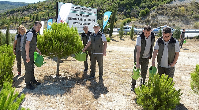 15 TEMMUZ ŞEHİTLERİ HATIRA ORMANINDA ANILDI