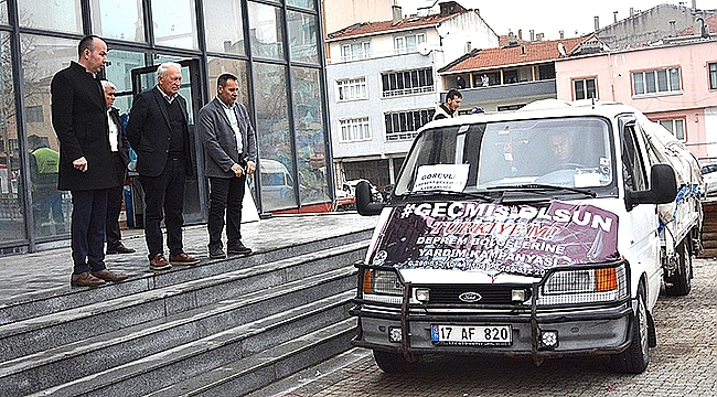 DEPREM BÖLGESİNE 14.ARAÇ UĞURLANDI