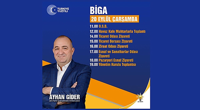 GİDER, BİGA'YA ÇIKARMA YAPACAK