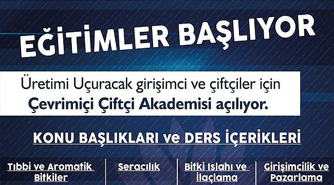 ÇİFTÇİ AKADEMİSİ'NE SAYILI GÜNLER KALDI