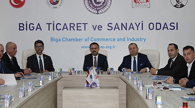 VALİ AKTAŞ, BİGA TİCARET VE SANAYİ ODASINI ZİYARET ETTİ