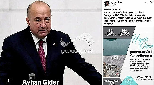 ÇAN DONDURMA GÖLETİ SÖZLEŞMESİ İMZALANDI