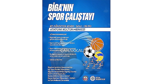 BİGA'DA SPOR ÇALIŞTAYI DÜZENLENECEK