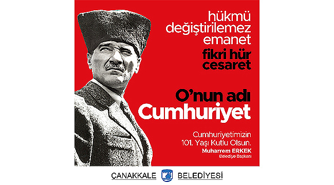  BAŞKAN ERKEK'İN 29 EKİM CUMHURİYET BAYRAMI MESAJI