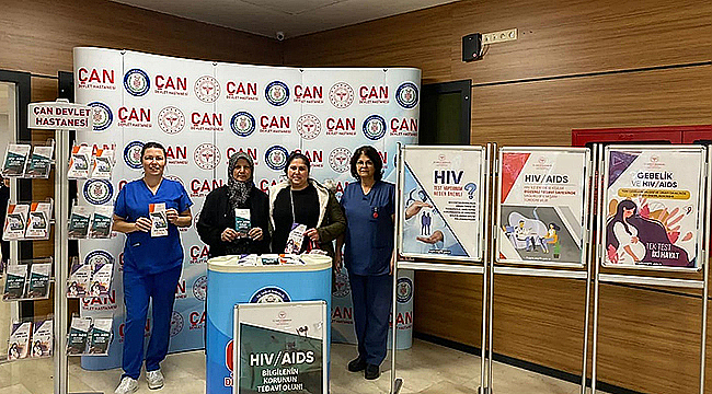 ÇAN DEVLET HASTANESİ'NDE AIDS GÜNÜ FARKINDALIĞI